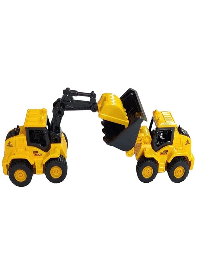 UKAXA Kids New Unbreakable Construction Vehicles Pretend Play Toy Trucks Bulldozer Play Set Building Vehicles Set for Kids (Multi) - Image 5